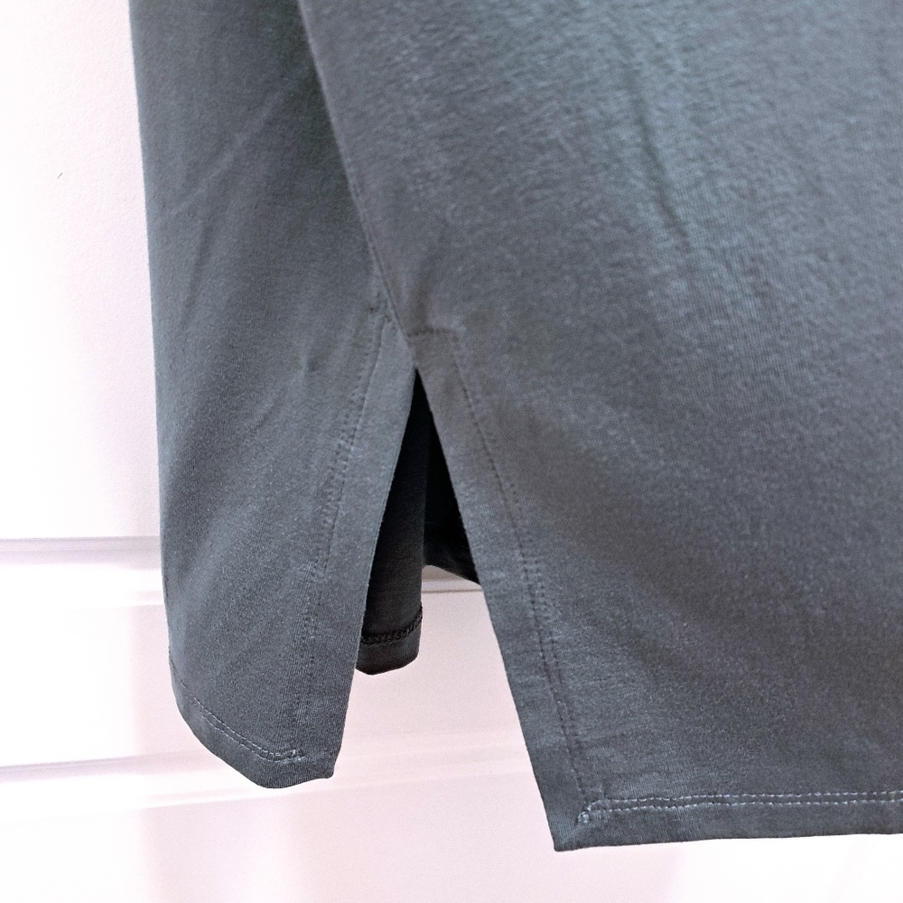 Eileen Fisher V-Neck Fine Jersey Gray Long Tunic Size Large - Picture 5 of 10